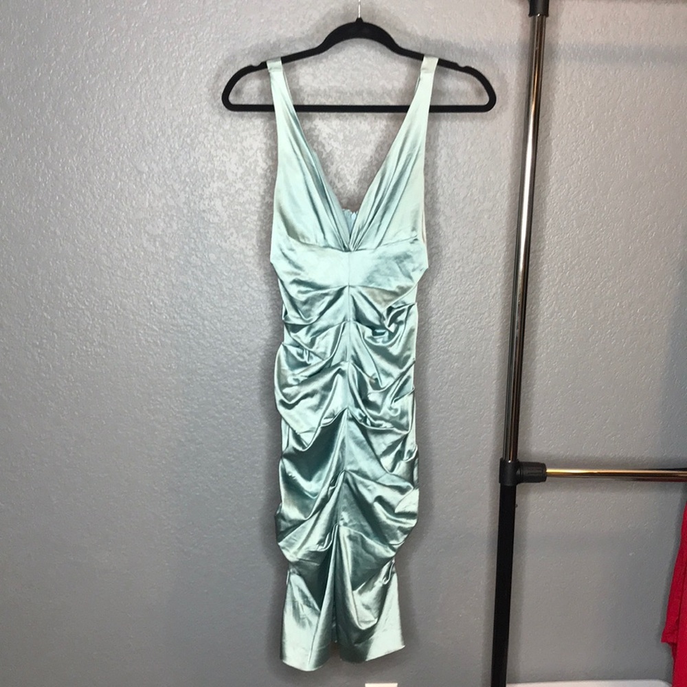 Nicole Miller • teal dress